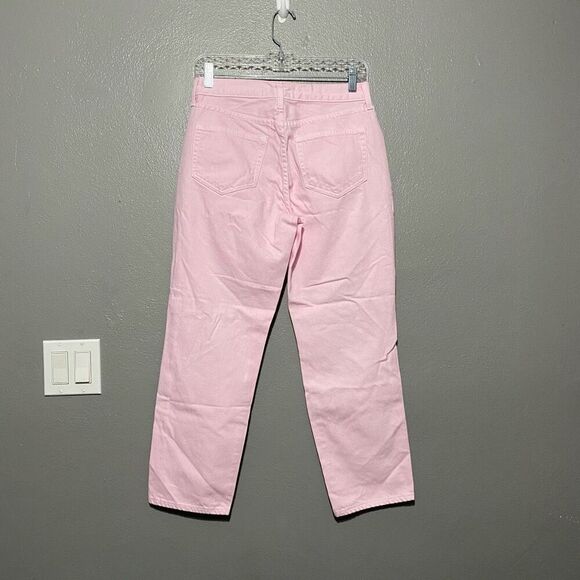 L'Agence Enya Pink High Rise Cropped Slim Distressed Jeans Size 25 - Picture 2 of 8